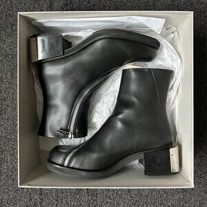 Men's GmbH Black Leather Cowboy Boots Size 44